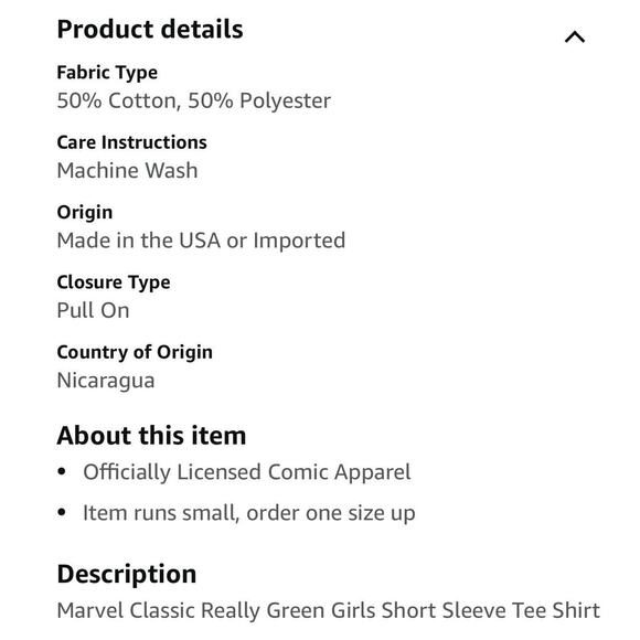 Marvel Classic Really Green She Hulk Girls Short Sleeve Tee Shirt Large (10/12) - Picture 4 of 6